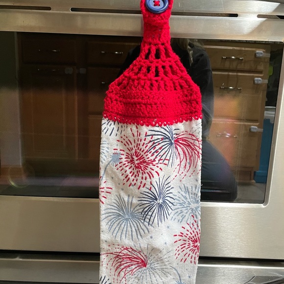 2 Patriotic hanging towels (handmade tops) - Picture 3 of 3